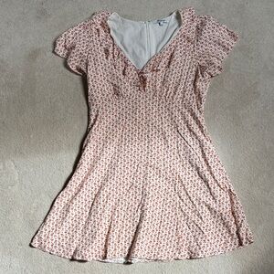 Madewell V-Neck Ruffle Mini Dress